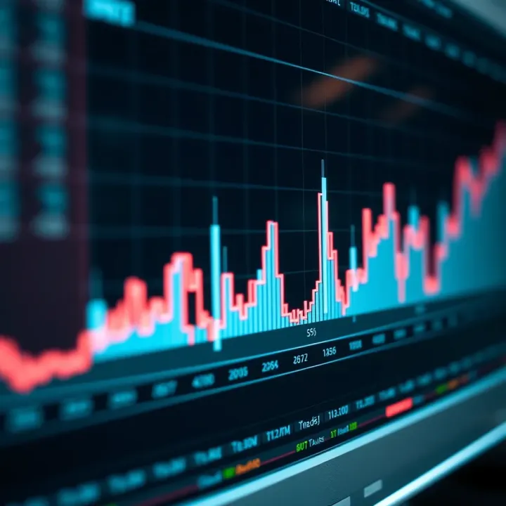 Graph illustrating binary quote fluctuations in financial trading