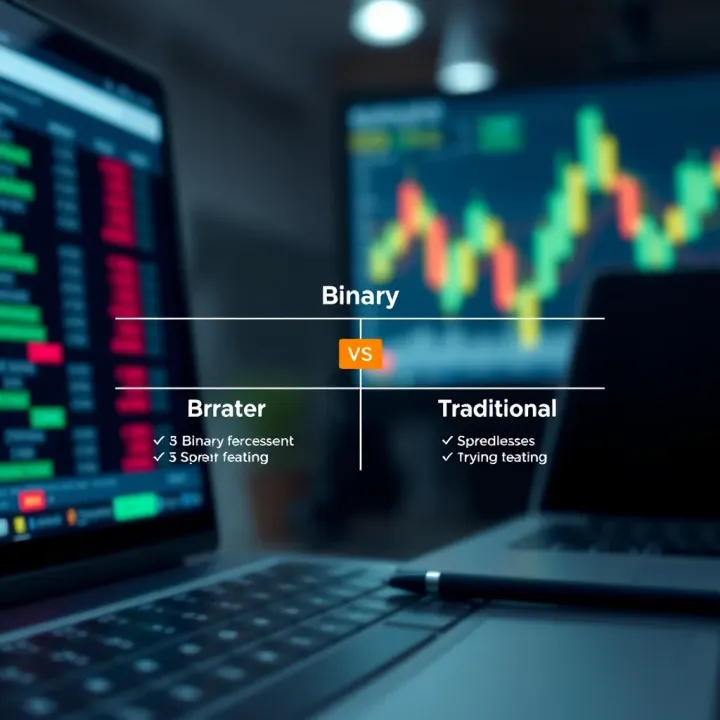 Diagram showing differences between binary and traditional financial quotes