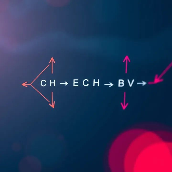 Diagram showing a set with arrows representing binary relations between elements