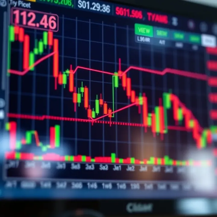 Chart displaying bearish candlestick patterns suggesting possible downward price movements