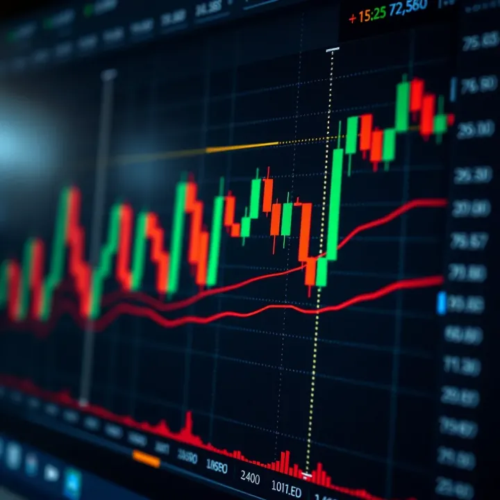 Chart showing bullish candlestick patterns indicating potential upward market trends