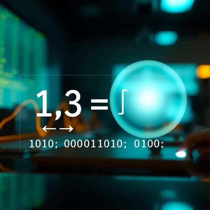 Basic Illustration of Decimal to Binary Conversion Illustration depicting the conversion of a decimal number into its binary equivalent using clear arithmetic operations
