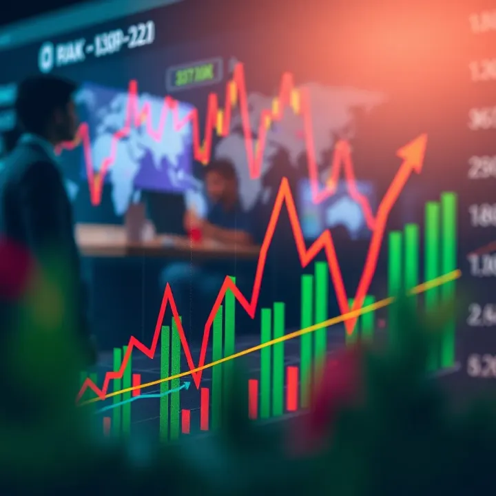 Risk Assessment Trends in Pakistan's Financial Sector Financial graph highlighting risk assessment trends in Pakistani market