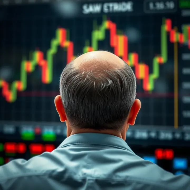 Head and shoulders pattern signaling a possible trend reversal