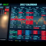 Economic calendar displaying various upcoming financial events and market indicators